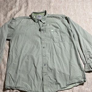Mens lime green button down
